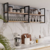 Prateleira Dupla com Suportes Metálicos Reforçados